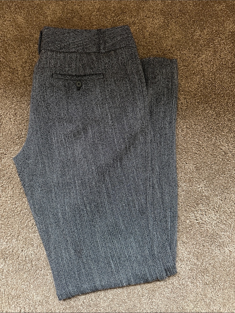 LOFT Gray Textured Dress Trousers